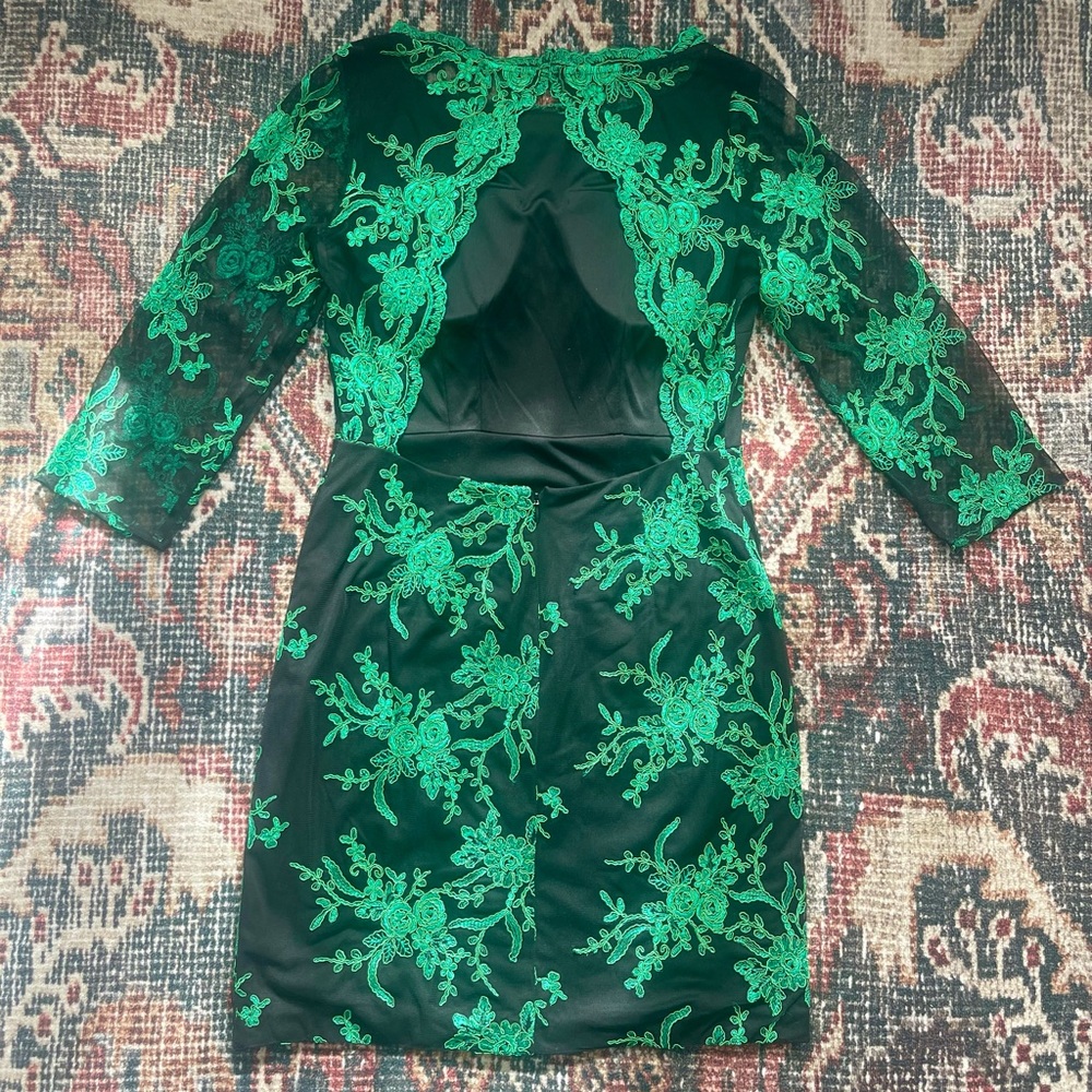 Hailey Adrianna Papell Black Lace Dress